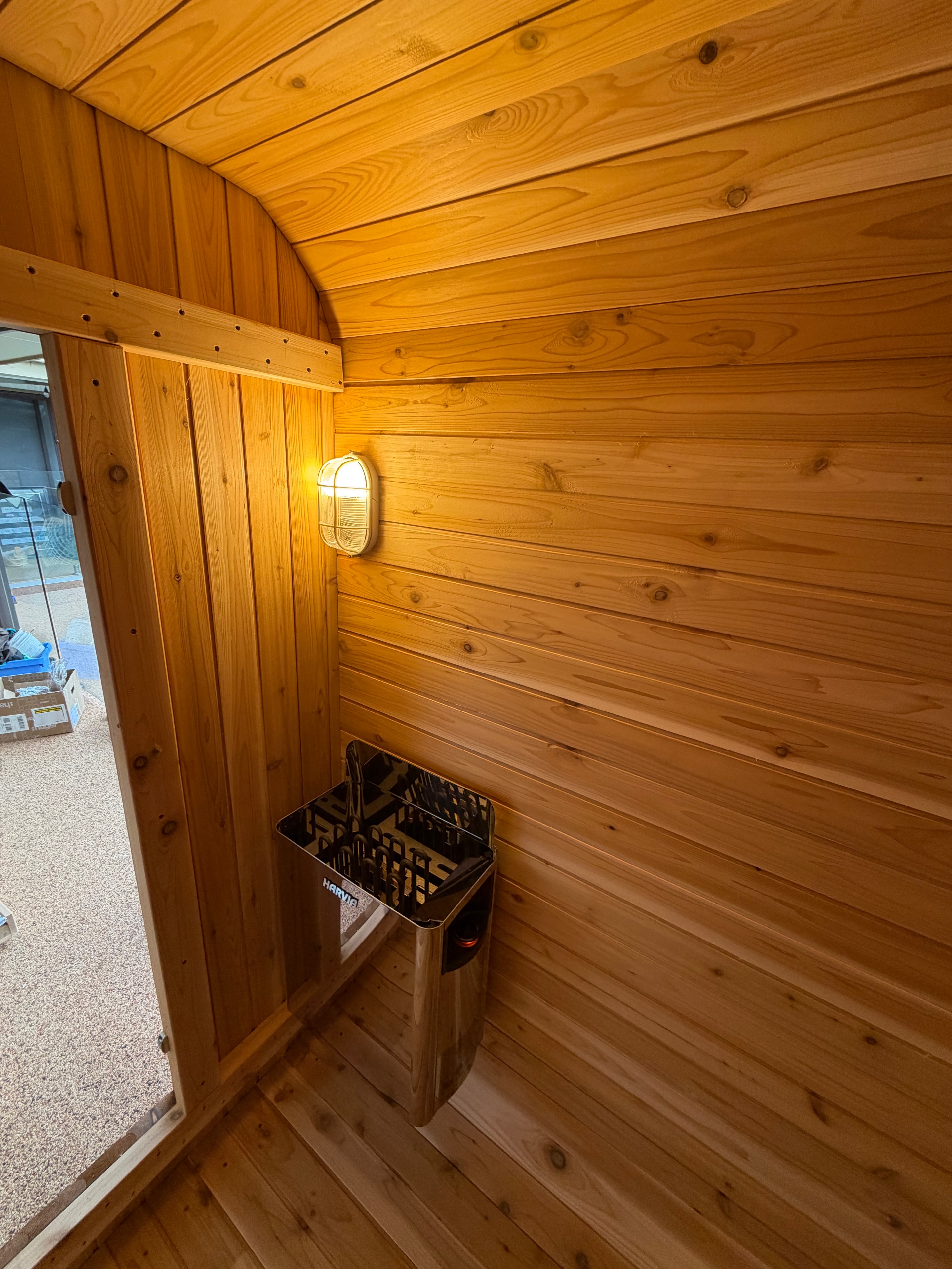 Sauna lighting and electrical fit-out